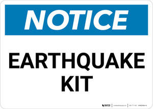Notice: Earthquake Kit Landscape