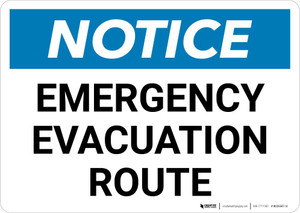 Notice: Emergency Evacuation Route Landscape