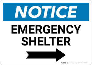 Notice: Emergency Shelter Right Arrow Landscape