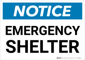 Notice: Emergency Shelter Landscape