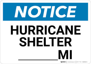 Notice: Hurricane Shelter Mile Landscape