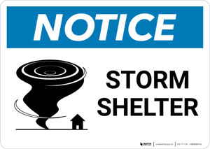Notice: Storm Shelter with Icon Landscape