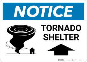 Notice: Tornado Shelter with Icon Landscape