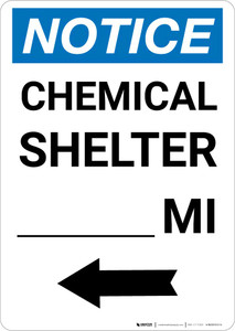 Notice: Chemical Shelter Mile Left Arrow Portrait