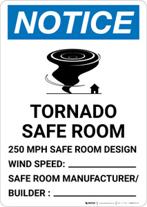 Notice: Tornado Safe Room Portrait
