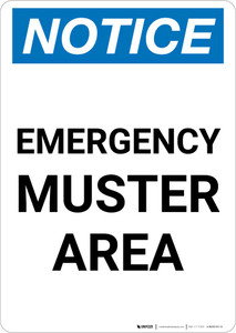 Notice: Emergency Muster Area Portrait