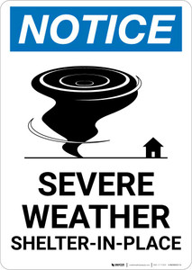Notice: Severe Weather Shelter-In-Place Portrait