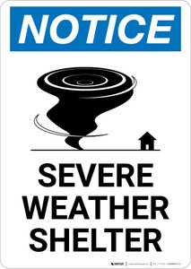 Notice: Severe Weather Shelter Portrait