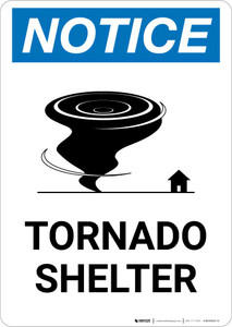 Notice: Tornado Shelter with Icon Portrait