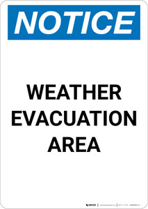 Notice: Weather Evacuation Area Portrait