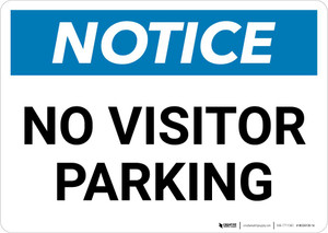 Notice: No Visitor Parking Landscape