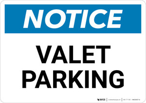Notice: Valet Parking Landscape