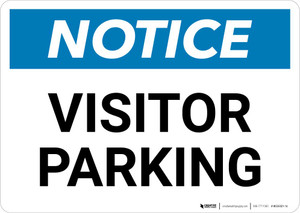 Notice: Visitor Parking Landscape