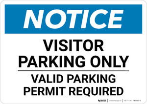 Notice: Visitor Parking Only - Valid Parking Permit Required Landscape
