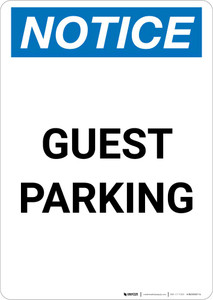 Notice: Guest Parking Portrait