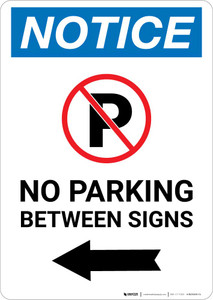 Notice No Parking With Arrow Portrait Creative Safety Supply Notice No Parking With Arrow Portrait Creative Safety Supply