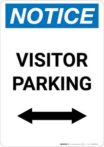 Notice: Visitor Parking with Bidirectional Arrow Portrait