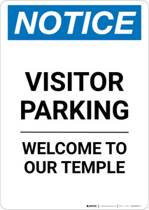 Notice: Visitor Parking - Welcome To Our Temple Portrait