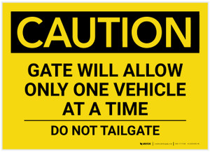 Caution: Flooding Ahead Portrait - Label