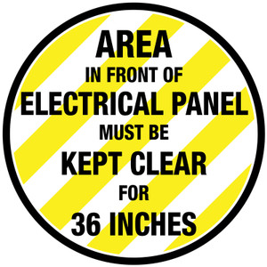 Electrical Panel Floor Sign Electrical Panel Floor Sign
