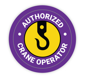 Authorized Crane Operator Purple - Hard Hat Sticker