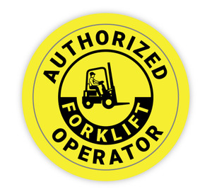 Authroized Forklift Operator - Hard Hat Sticker