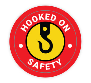 Hooked on Safety - Hard Hat Sticker