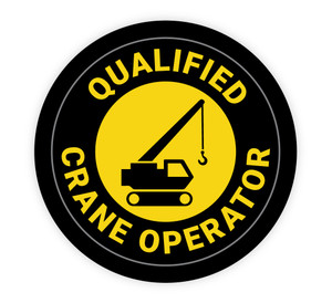 Qualified Crane Operator - Hard Hat Sticker