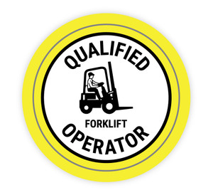 Qualified Forklift Operator - Hard Hat Sticker