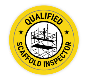 Qualified Scaffold Inspector - Hard Hat Sticker