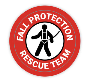 Fall Protection Rescue Team - Hard Hat Sticker
