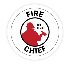 Fire Chief Fire Rescue - Hard Hat Sticker