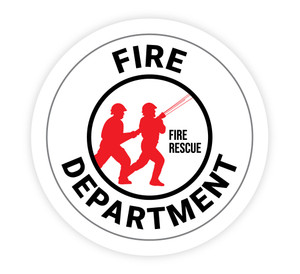 Fire Deparment Fire Rescue - Hard Hat Sticker