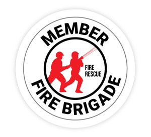 Member Fire Brigade Fire Rescue - Hard Hat Sticker