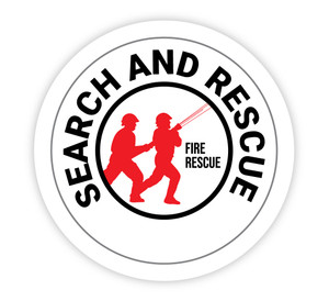 Search and Rescue Fire Rescue Team - Hard Hat Sticker