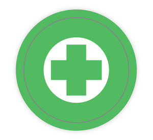First Aid Cross Icon - Hard Hat Sticker