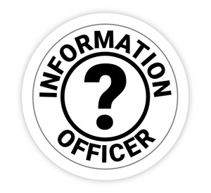information Officer - Hard Hat Sticker