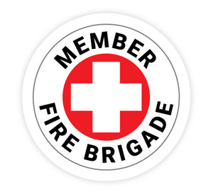 Fire Brigade Member - Hard Hat Sticker