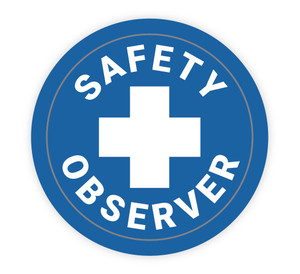 Safety Observer Blue - Hard Hat Sticker