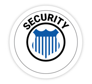 Security with Icon - Hard Hat Sticker