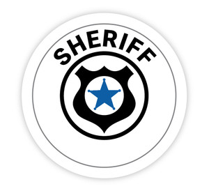 Sheriff with Icon - Hard Hat Sticker