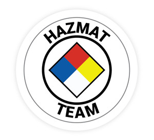 Hazmat Team with NFPA Symbols - Hard Hat Sticker