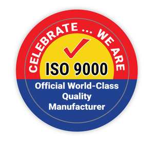 ISO 9000 - Official World-Class Quality Manufacturer - Hard Hat Sticker