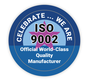 ISO 9002 - Offical World-Class Quality Manufacturer with Star - Hard Hat Sticker