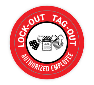 Lock-out Tag-out - Authorized Employee - Hard Hat Sticker
