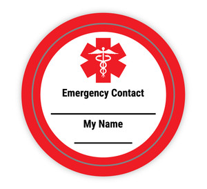 Medical Alert with Write in Emergency Info - Hard Hat Sticker