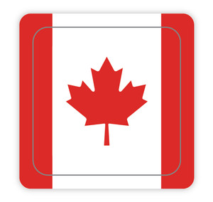Canada Flag Square - Hard Hat Sticker