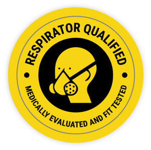 Respirator Qualified Medically Evaluated and Fit Tested - Hard Hat Sticker