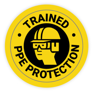 Trained PPE Protection - Hard Hat Sticker