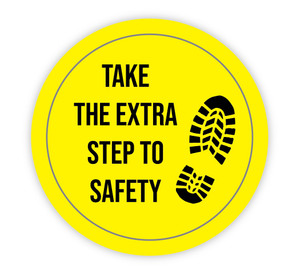 Take the Extra Step to Safety - Hard Hat Sticker